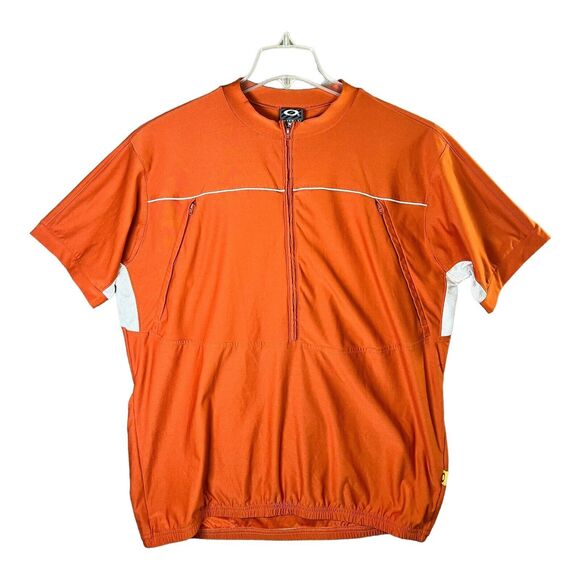 Oakley Other - Oakley Cycling Jersey Men's XL Orange 3M Scatter Logo Biking Outdoors Vintage